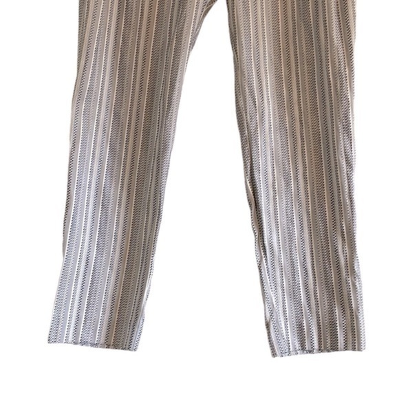 Reiss Dilly Straight Leg Trousers Women’s Size 4 High Waist Striped White Blue - Picture 3 of 9